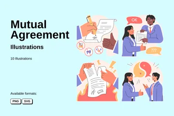 Mutual Agreement Illustration Pack