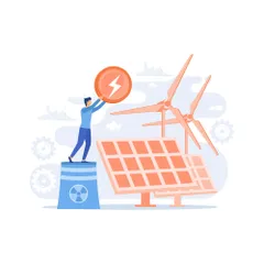 Nachhaltige Energieressourcen Illustrationspack