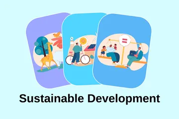 Nachhaltige Entwicklung Illustrationspack