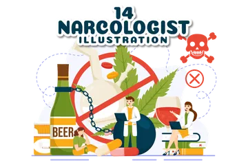 Narcologista Pacote de Ilustrações