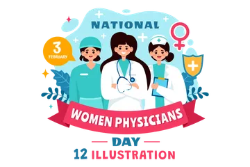 National Women Physicians Day Illustration Pack