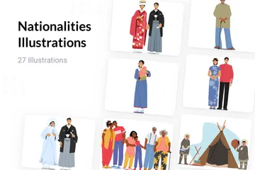 Nationalities Illustration Pack