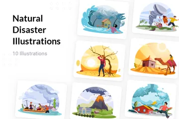 Natural Disaster Illustration Pack