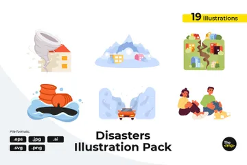 Natural Disasters Illustration Pack