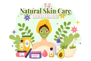 Natural Skin Care Illustration Pack