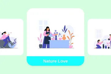 Amour naturel Pack d'Illustrations