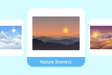 Nature Scenery Illustration Pack