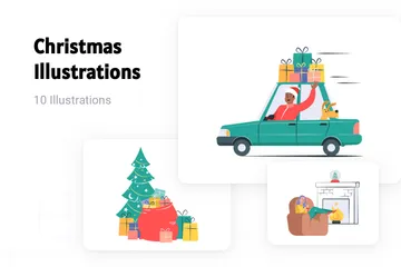 Free Navidad Paquete de Ilustraciones