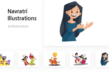 Navratri Illustration Pack