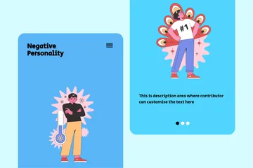 Negative Personality Illustration Pack