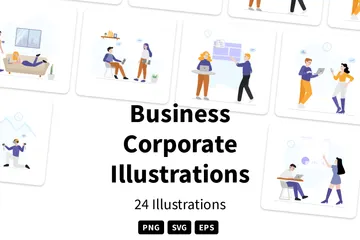 Negocios Corporativos Illustration Pack