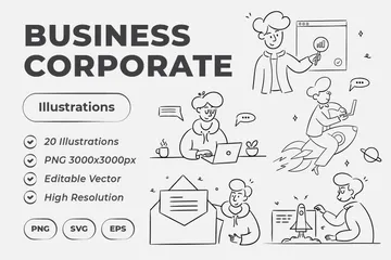 Negocios Corporativos Paquete de Ilustraciones