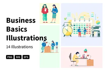 Noções básicas de negócios Pacote de Ilustrações