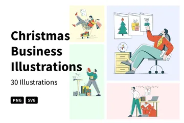 Negócios de Natal Pacote de Ilustrações