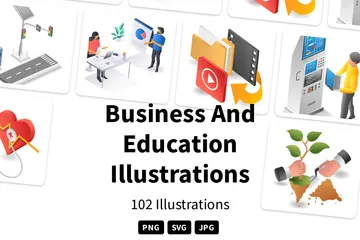 Negócios e Educação Pacote de Ilustrações