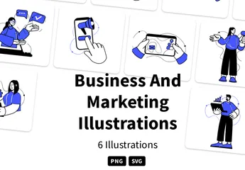 Negócios e Marketing Pacote de Ilustrações