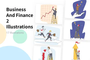 Negocios y finanzas 2 Paquete de Ilustraciones