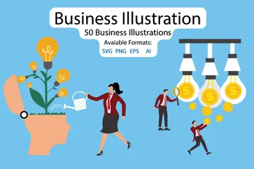 Negocios y Finanzas Illustration Pack