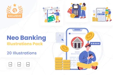 Neo Banking Illustration Pack