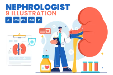 Nephrologe Illustrationspack