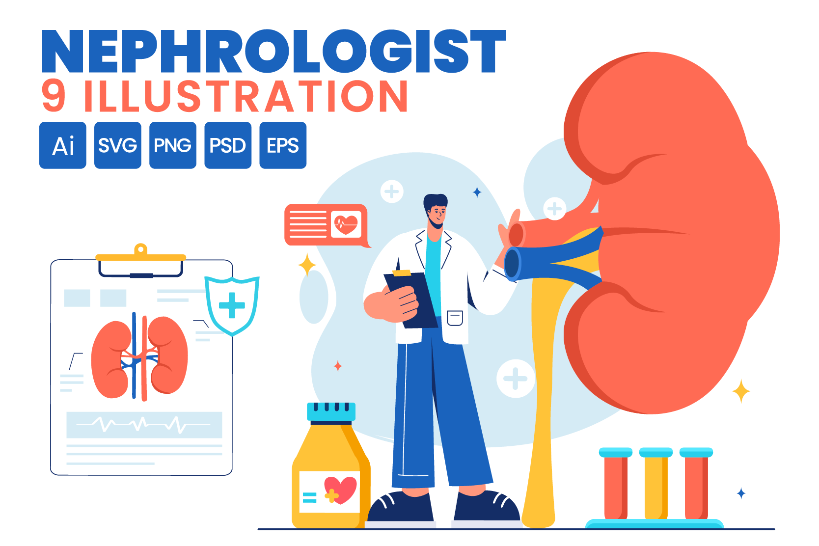 Nephrologist Illustration Pack - 9 Free Download Healthcare & Medical ...