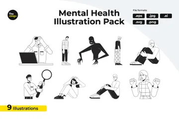 Nervous Breakdown Illustration Pack