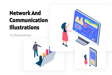 Network And Communication Illustration Pack