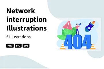 Network Interruption Illustration Pack