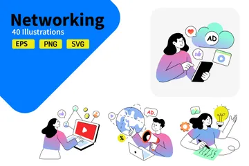 Networking Illustration Pack