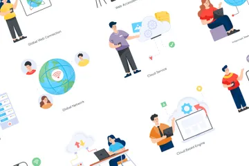 Networking Services Illustration Pack