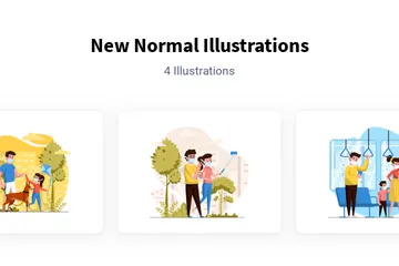 Neue Normalität Illustrationspack