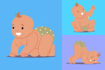 Neugeborenes Illustrationspack