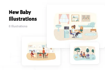 New Baby Illustration Pack