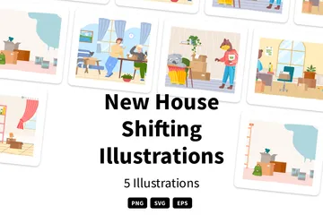 New House Shifting Illustration Pack