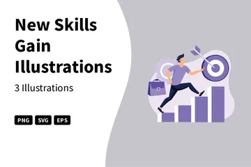 New Skills Gain Illustration Pack