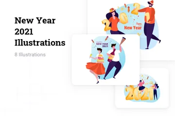 New Year 2021 Illustration Pack