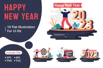 New Year 2023 Illustration Pack