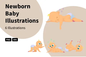 Newborn Baby Illustration Pack