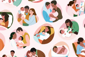 Newborn Baby Illustration Pack
