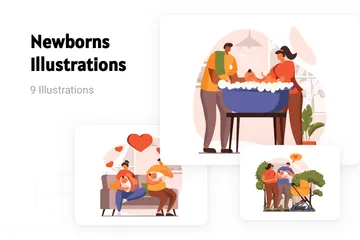 Newborns Illustration Pack