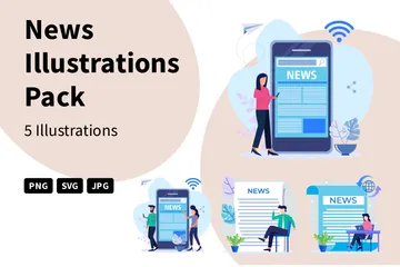 News Illustration Pack