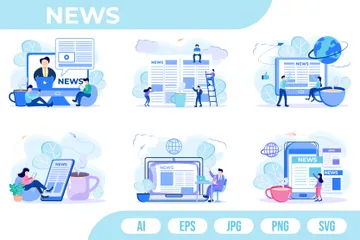 News Illustration Pack