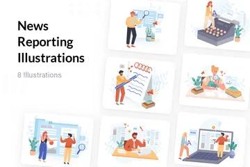 News Reporting Illustration Pack