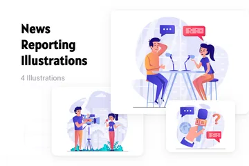 News Reporting Illustration Pack