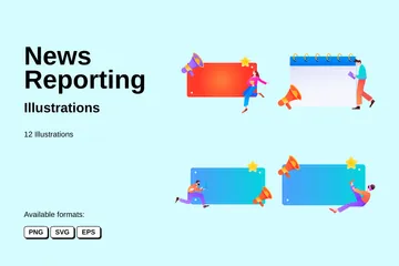 News Reporting Illustration Pack