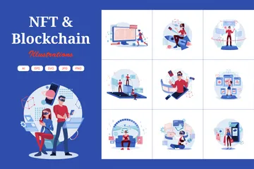 NFT & Blockchain Illustration Pack