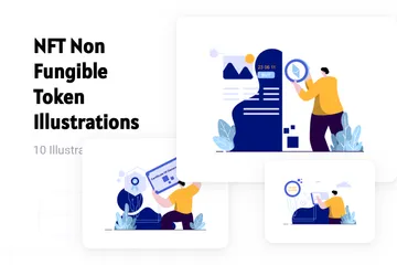 NFT Non Fungible Token Illustration Pack