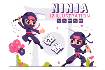 Ninja Shinobi Illustration Pack