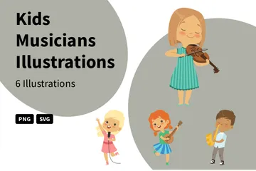 Músicos infantiles Paquete de Ilustraciones