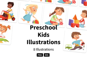 Niños Preescolares Paquete de Ilustraciones